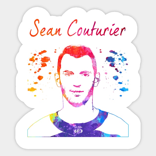 Sean Couturier Sticker by Moreno Art